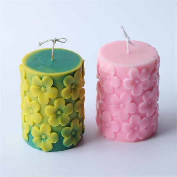 

butterfly flower embossed cylinder candle mold diy making tools home decortion crafts craft