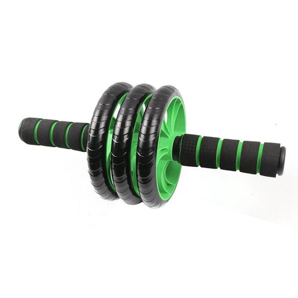 

three-wheeled ab rollers abdominal exercise abs wheel roller fitness home sport training equipment unise black