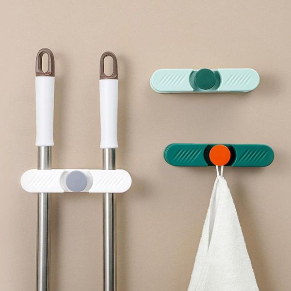 

mop holder wall mounted adhesive organizer household kitchen bathroom storage broom hanger clip hook racks hooks & rails