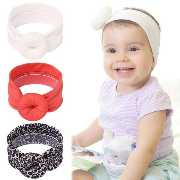 

tested 1/2pcs/set baby girls red doughnut headband leopard cotton wide hairbands bandanas po props kids hair accessorie accessories, Slivery;white