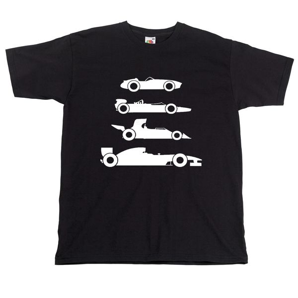 

formula 1 t shirt evolution of f1 great racing fan gift idea, White;black