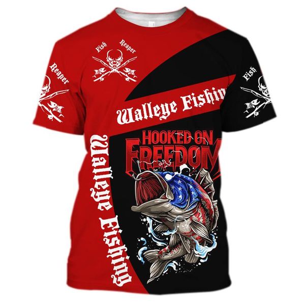 

men's t-shirts love fishing 3d all over printed men t shirt harajuku fashion short sleeve summer streetwear tshirt drop, White;black