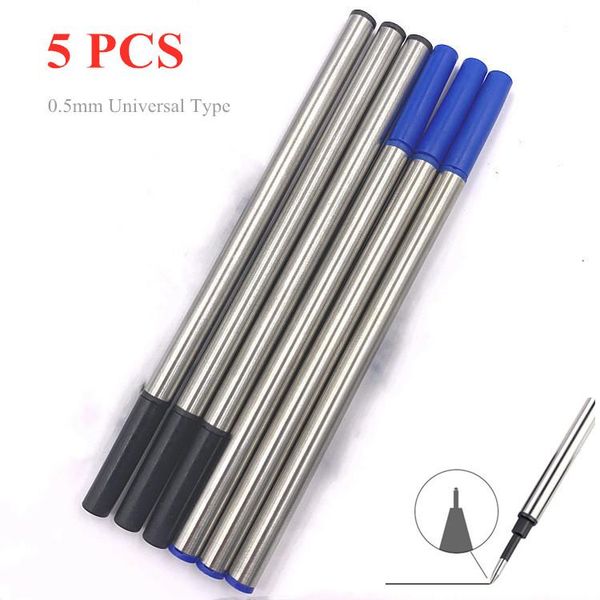 

refills 5pc wholesale imported ink pen 0.5mm water refill black orbs blue metal, Black;red