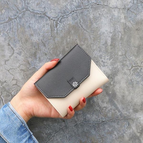 

women short wallets pu leather female purses card holder wallet fashion woman small zipper with coin purse wholesale, Red;black
