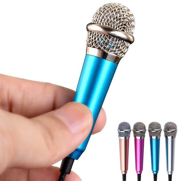 

microphones 1pc portable 3.5mm stereo studio mic ktv karaoke mini microphone for smart phone lappc deskhandheld audio