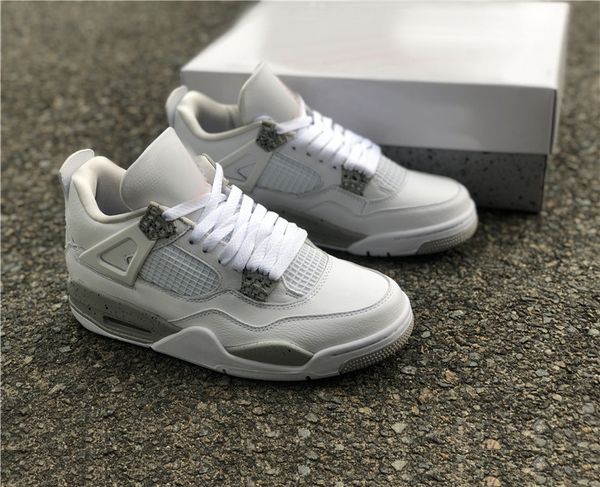 

4 white oreo men basketball shoes 4s se university blue outdoor sports sneakers ct8527-400 white tech grey black fire red ct8527-100 with bo