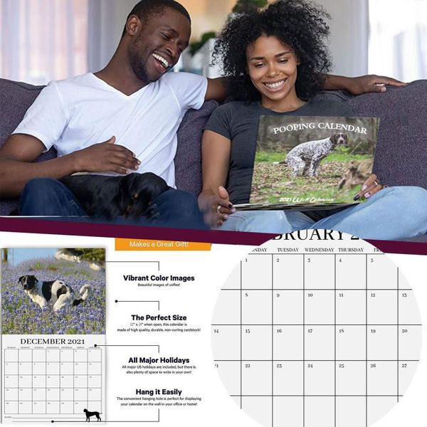 

kawaii cute calendar 2021 pooping dogs wall for white elephant creative calendars dog apparel