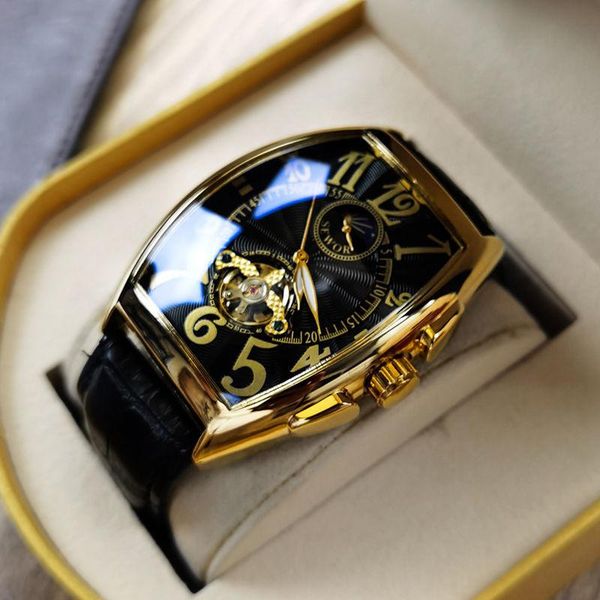 

wristwatches 2021 mechanical waterproof wine bucket type hollow belt personality social boy men's fitness electronic watch women led wa, Slivery;brown