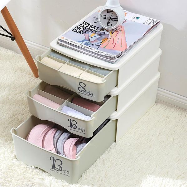 

storage drawers wardrobe underwear box, drawer type lattice underwear, socks, bra household box.