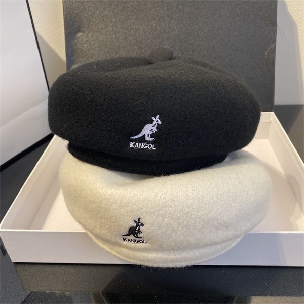 

kangaroo beret biblical pictorial money lin yuner same wool embroidered pumpkin hat for men and women zy, Blue;gray