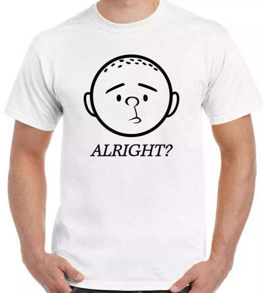 

karl pilkinton t-shirt alright mens funny the moaning of life idiot abroad, White;black