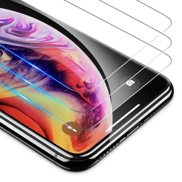 Protetores de tela de telefone celular Protetores de vidro temperado para iPhone 13 Pro Max 12 casos 2.5d 9h 0.3mm Sam A72 A52 A32 Moto g Stylus 5G G20 G60 G50 G40 G100 G30 com Embalagem de Varejo