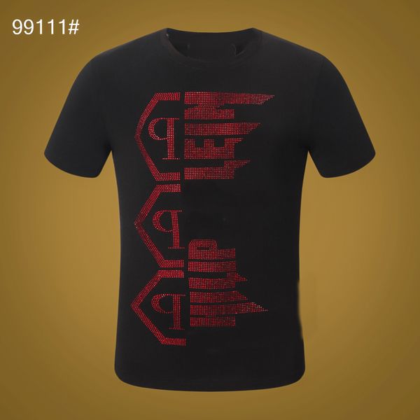 

2021 pp men t shirt spring and summer jackets high grade cotton short sleeve round neck shirts luxury t-shirt size: m  xl xxl 3xl skull eu, White;black