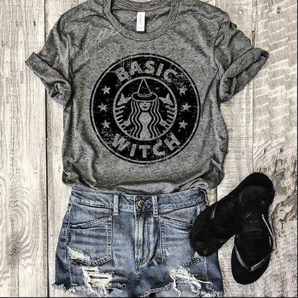 

womens basic shirt o neck women tee harajuku short plus size grey casual letter print, White