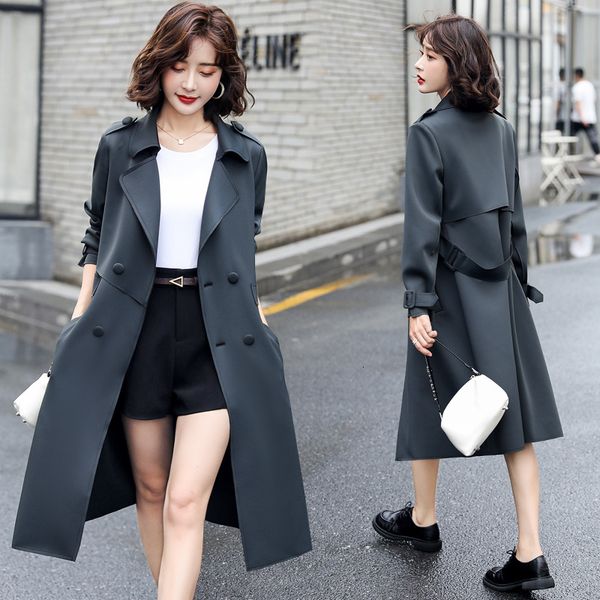 

women's wool & blends cmaz autumn fashion trench coat 6xz2, Black