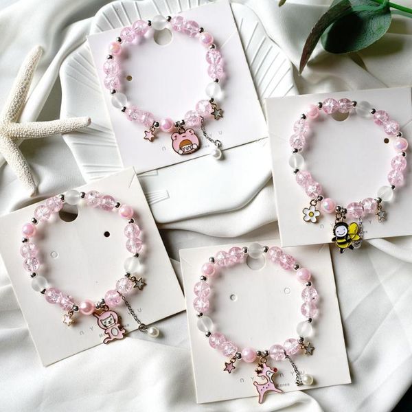 

charm bracelets the crystal bee pearl jewelry wholesale hand made for women girls #yxs50, Golden;silver