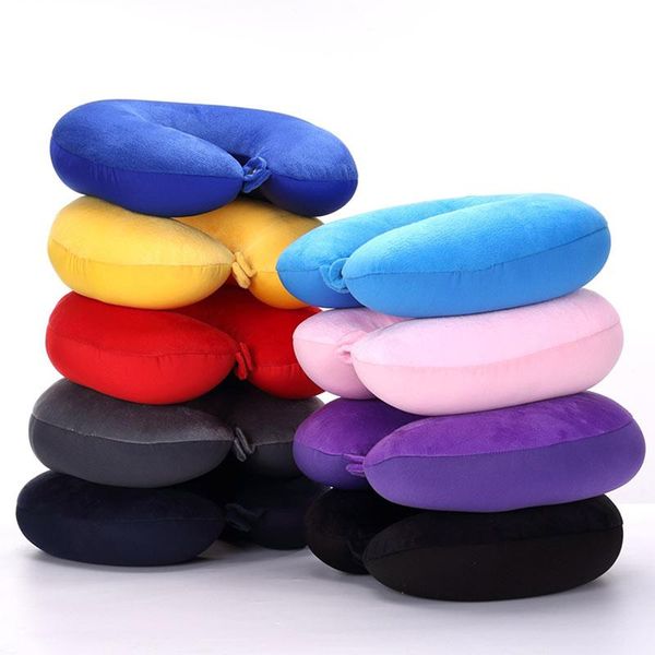 

shaped travel pillow particles neck car plane pillows soft cushion home outdoor textile ej