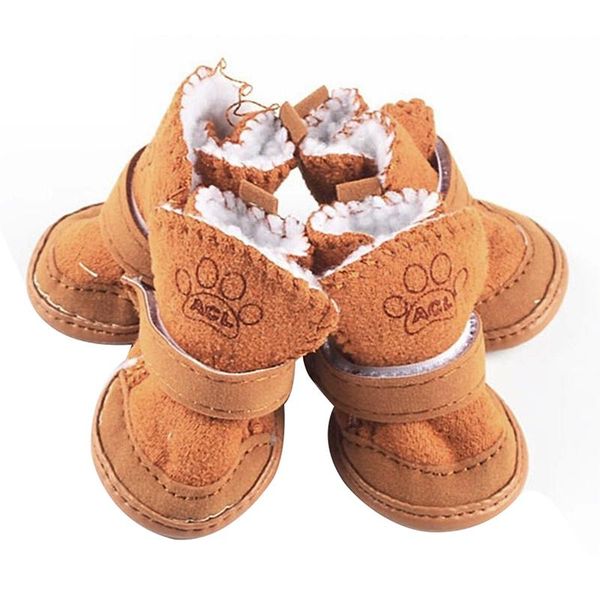 

dog apparel autumn / winter pet boots shoes warm protection (khaki,m)
