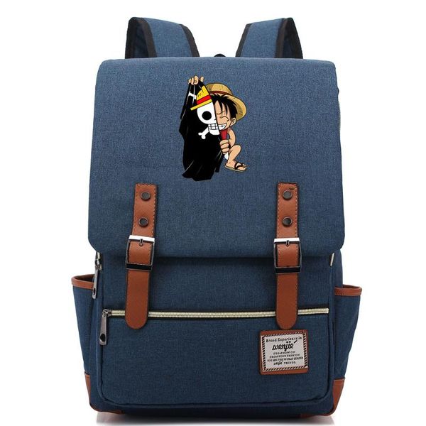 

backpack one piece kawaii luffy printed boy girl kids student school bags teenagers canvas women bagpack men laptravel bag