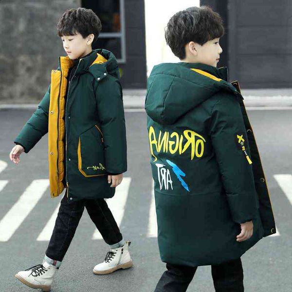 Зимний мальчик хлопок пальто 14 детская одежда повседневная толстая зимняя куртка мода верхняя одежда 12 лет 10 детей 11 мальчиков одежда 2111111