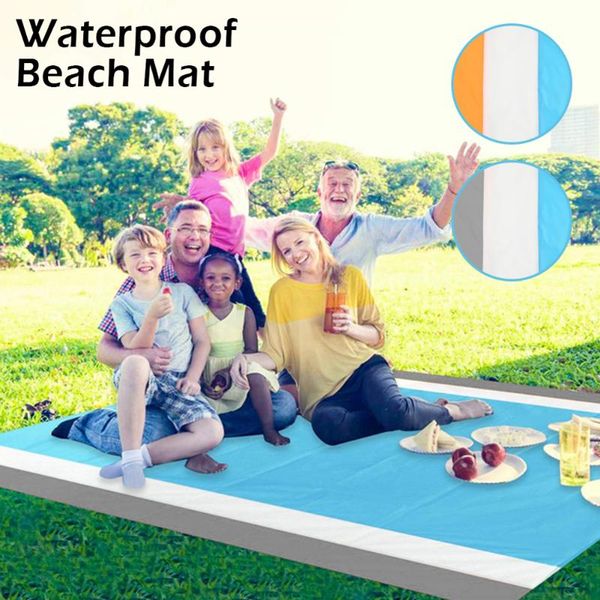 

210*200cm foldable picnic blanket outdoor camping waterproof beach mat folding cover ground mattress travel carpet pads