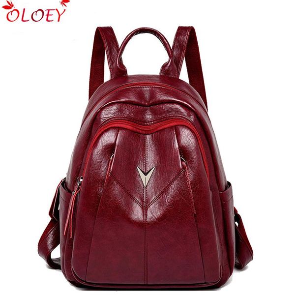 

outdoor bags school for teenage girls mochilas preppy style bagpack travel backpack women soft leather multifunction 2021