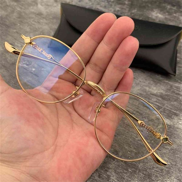 

80% off store online crosin new personalized round glasses the metal ultra light myopia frame, White;black