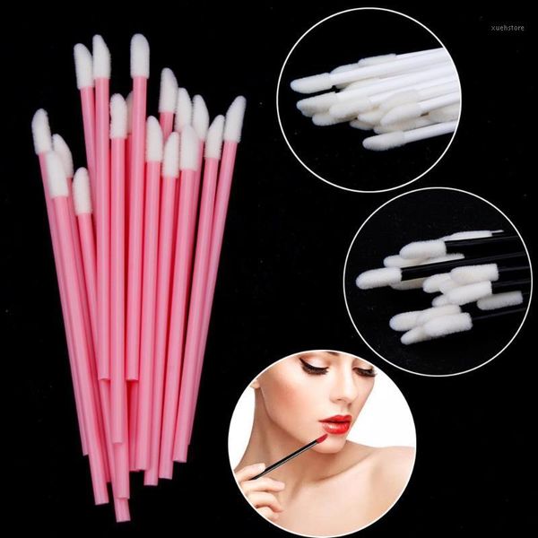 

50/100pcs disposable makeup lip brush lipstick gloss wands applicator extension mascara brushes eyeshadow cosmetic make up tools1