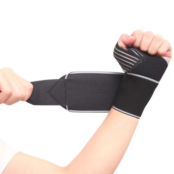 

wrist support 1 pair sports weightlifting strap wraps training hand bands fitness safety breathable for powerlifting gym, Black;red