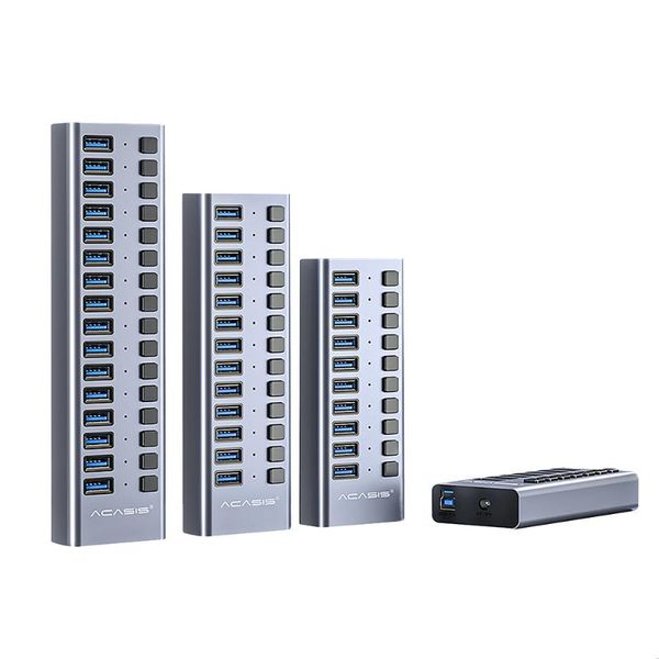 

hubs acasis multi-ports powered usb 3.0 hub extension with on/off switches 15v adapter support splitter computer accessories