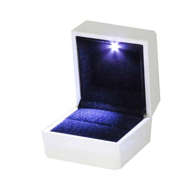 

gift wrap jewelry packaging led light shop display wedding ring box case