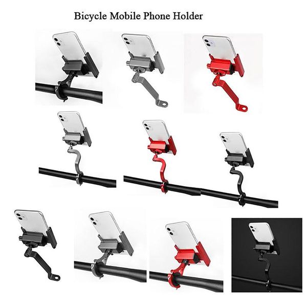 

aluminum motorcycle phone holder rearview bracket stand handlebar support mount cell mounts & holders