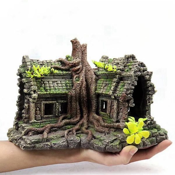 

fish tank aquarium accessories resin tree house wooden beautification decoration crafts pet supplies decorations