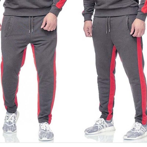 

running pants 2021 men joggers brand male trousers casual sweatpants jogger elastic cotton gyms fitness workout, Black;blue