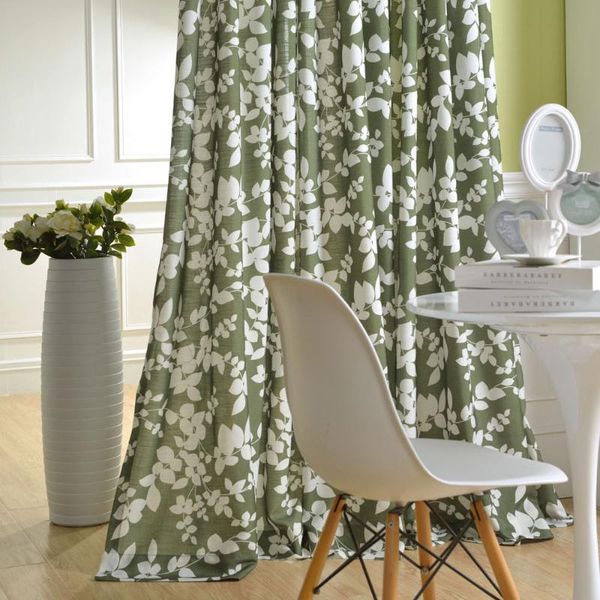 

curtain & drapes dense forest-curtains for living dining room bedroom american country pastoral style cotton linen cloth printed curtains