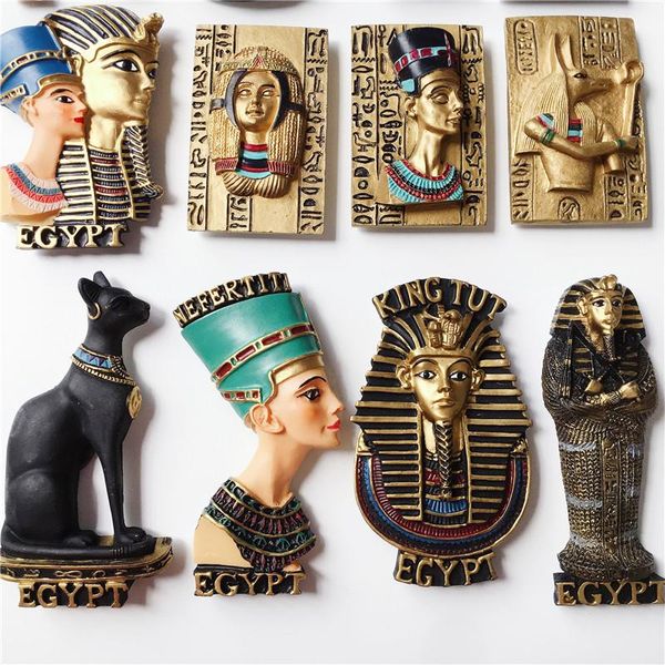 

fridge magnets 3d egyptian pharaoh egypt magnet souvenir gift home & kitchen decoration anubis myth queen magnetic sticker craft