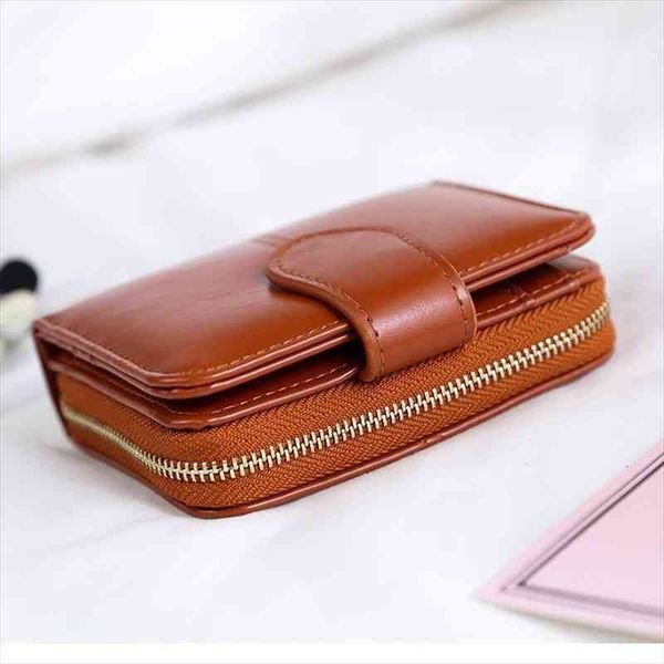 

women short wallets retro oil wax leather buckle wallet, korean fashion student coin purse, Red;black