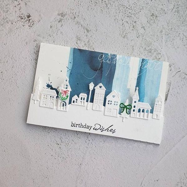 

scrapbooking po pray tree house metal cutting die stencil embossing handmade carbon steel cards greeting