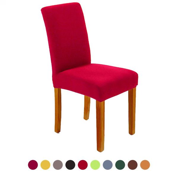 

1/4/6pcs solid color chair cover stretch spandex slipcover for dining room banquet kitchen wedding washable elastic covers
