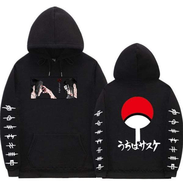 

street essential naruto hoodie men's and women's double-sided cool printed sweatshirt 0074, Black