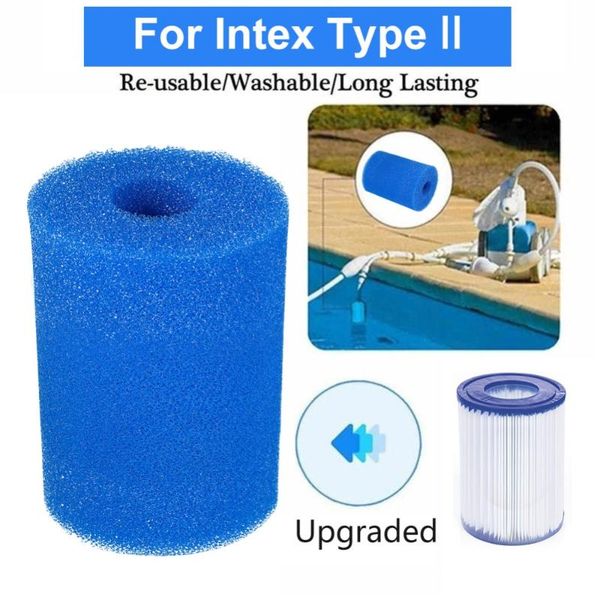 

pool & accessories 1pcs swimming filter sponge column for intex type ii reusable pools foam cartridge cleaning tool