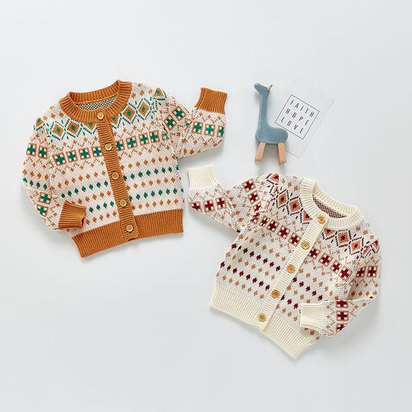 

pullover 2021 baby sweaters toddler girls knit cardigans infant boys sweater autumn clothes, Blue