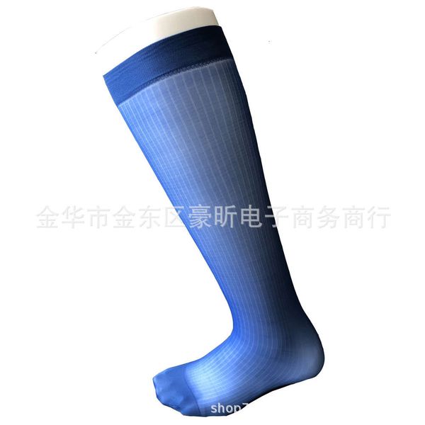 

men's thin socks medium high tube business silk transparent nylon, Black