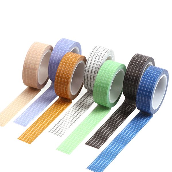 

6Pieces/Lot 1pcs Simple Black White Grid Washi Tape Japanese Paper DIY Planner 10M Masking Tape Adhesive Tapes Decorative Stationery Tape