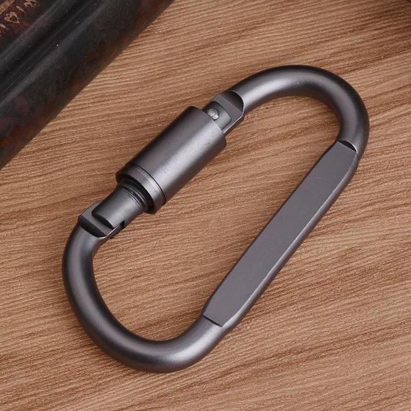 

shaped camping carabiner aluminum alloy locking hook ring key climbing tools cords, slings and webbing