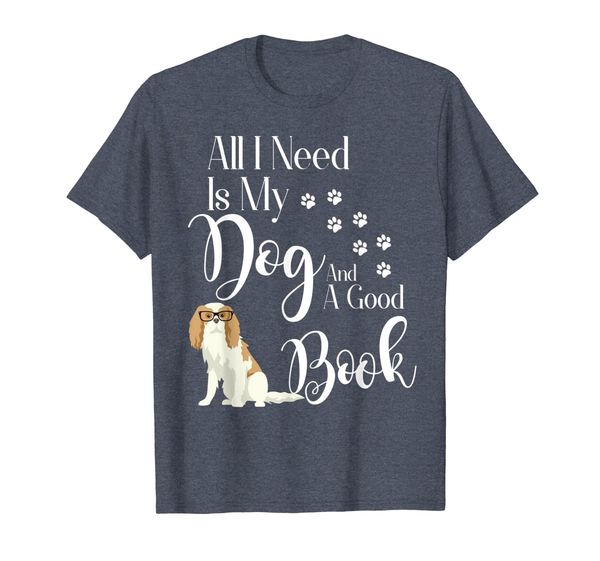 

Cavalier King Charles Gifts Reading Book Love Reader T-Shirt, Mainly pictures