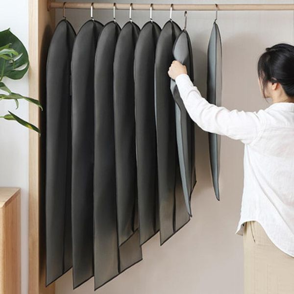 

storage bags 5/10pcs portable dustproof clothing cover bag garment clothes hanging organizador de bolsos para colgar 60ao26