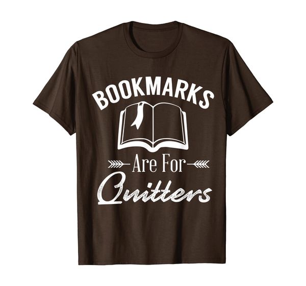 

Bookmarks Are For Quitters T-shirt Facts, White;black