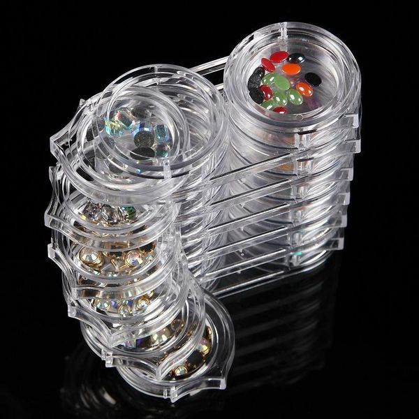 

nail art kits decoration storage box diamond 12 grid rotatable jewelry salon supplies and tools kit professional set
