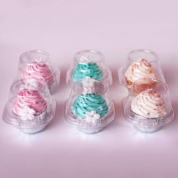 

gift wrap 50 pcs portable mousse cake box transparent tray storage